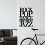 Wallity We Love Music - M Escultura de pared de metal negra